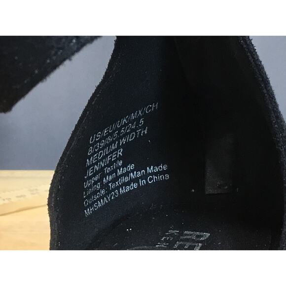 Kenneth Cole Reaction Jennifer Heels Women's 8 Black Suede Ankle Strap Pumps - Picture 7 of 7